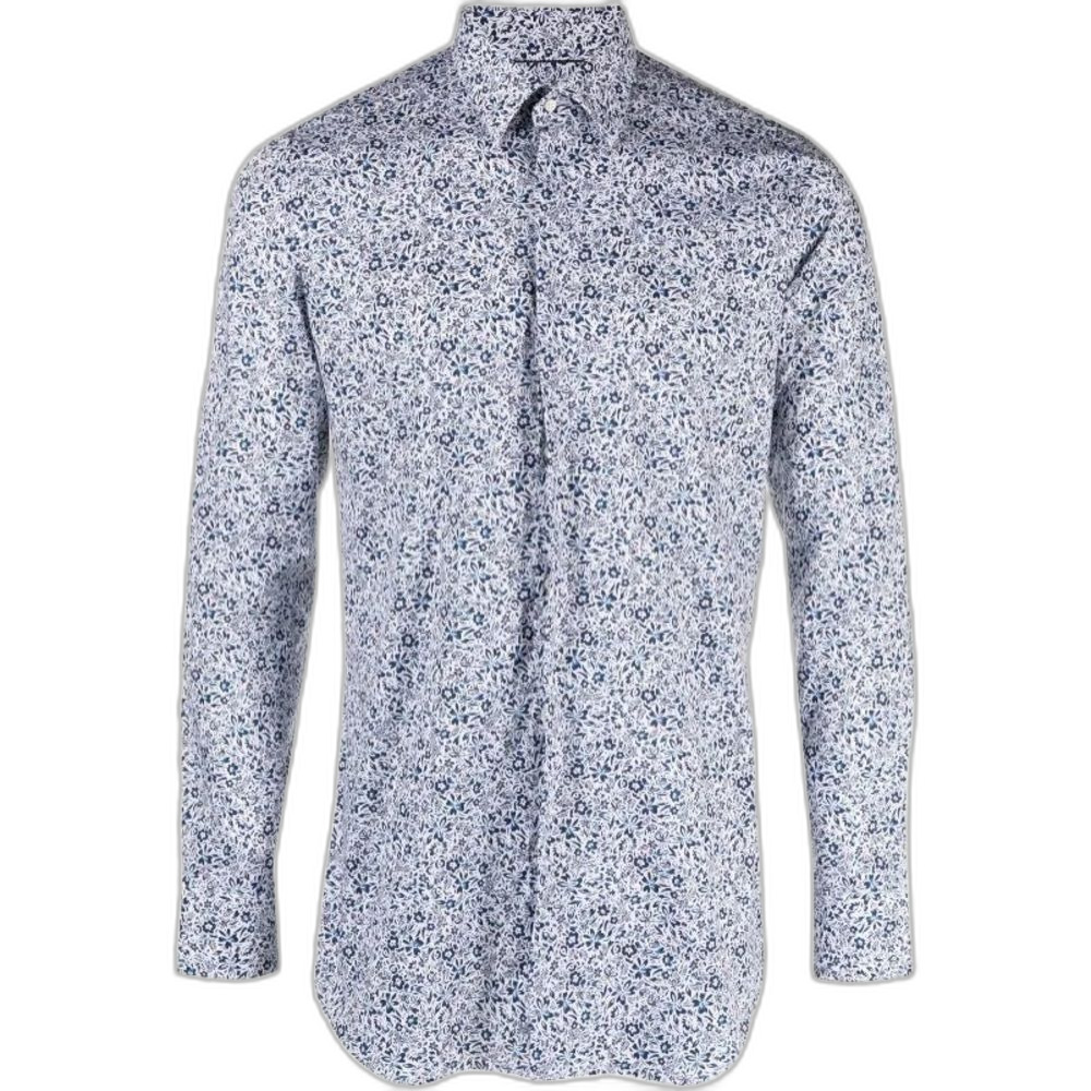 Tintoria Mattei Floral-print Long-sleeve Cotton Button Down Shirt 16